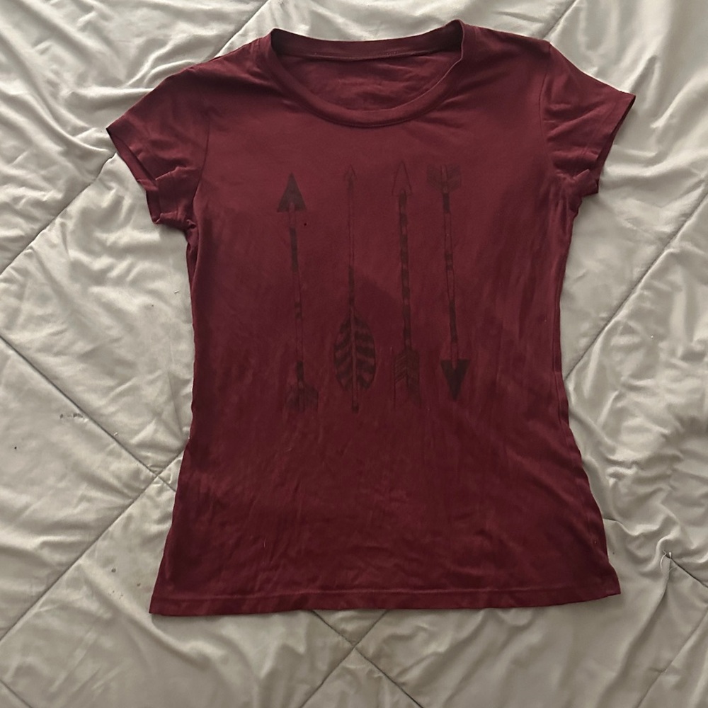 Women's Maroon Graphic Tee